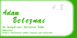 adam beleznai business card