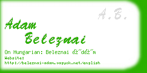 adam beleznai business card